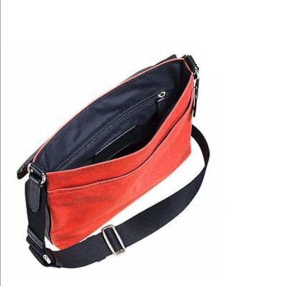 Coach men’s map bag crossbody in coral - Picture 5 of 5